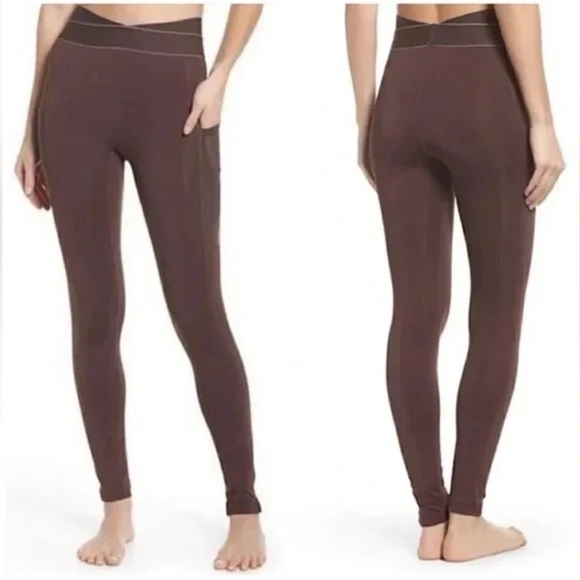 Free People Barre Leggings Blue Womens S Compression FP Movement Mid-Rise Blue - Picture 2 of 8